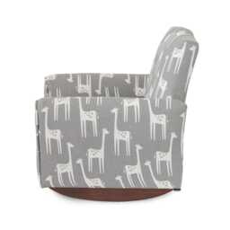 Personalized Child's Upholstered Rocking Chair/Chair - Grey Giraffe - thumbnail 3