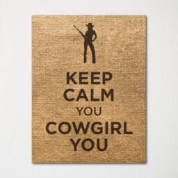 Keep Calm You Cowgirl - Fine Art Print Choice Of Color Purchase 3 & Receive 1 Free Custom Prints Available - thumbnail 1