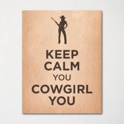 Keep Calm You Cowgirl - Fine Art Print Choice Of Color Purchase 3 & Receive 1 Free Custom Prints Available - thumbnail 2
