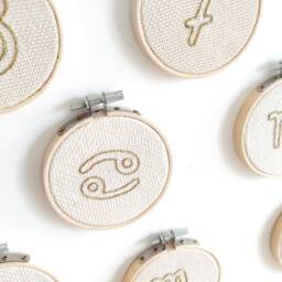 star Sign Wall Embroidery - Aries Taurus Gemini Cancer Leo Virgo Libra Scorpio Sagittarius Capricorn Aquarius Pisces - thumbnail 2