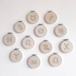 star Sign Wall Embroidery - Aries Taurus Gemini Cancer Leo Virgo Libra Scorpio Sagittarius Capricorn Aquarius Pisces - thumbnail 3