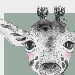 Sage Green Nursery Wall Art Prints With Giraffe, Elephant & Zebra, Set Of 3 Safari Animal For Children's Bedroom, Decor - thumbnail 4
