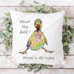 Duck Cushion, Pillow, Personalised Duck, Gift, Gift For Him, Lover, Birthday Her, Anniversary - thumbnail 2