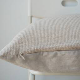 Beige White Striped Pillow Cover - thumbnail 4