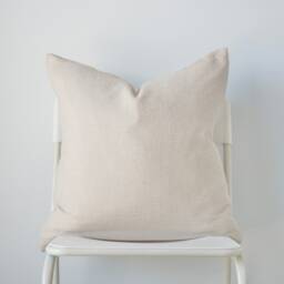 Beige White Striped Pillow Cover - thumbnail 2
