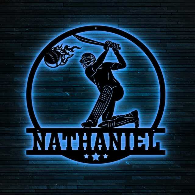 Custom Lacrosse Metal Sign, Sports Name Wall Art Sticks, Gift For Player, Christmas Gift, Sport Decor - image 1