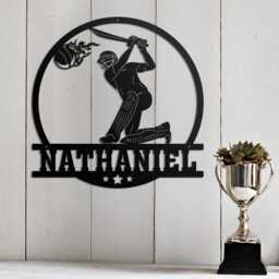 Custom Lacrosse Metal Sign, Sports Name Wall Art Sticks, Gift For Player, Christmas Gift, Sport Decor - thumbnail 2