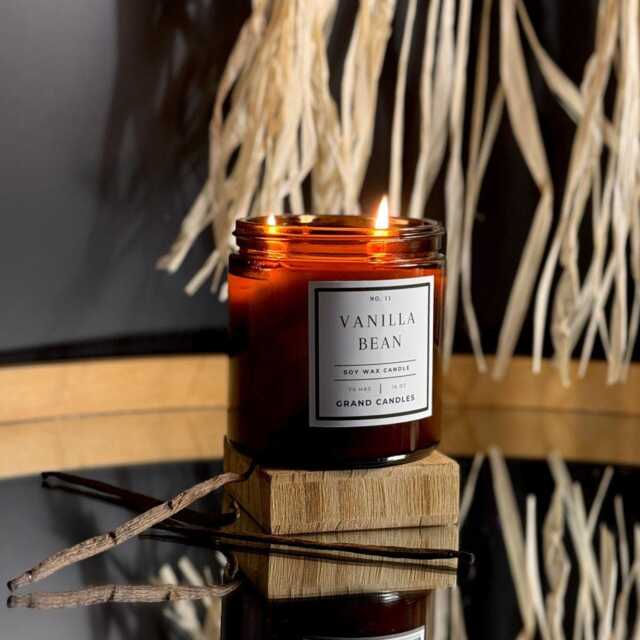 Vanilla Bean Soy Candle - Sweet Scented Candle, Clean Long-Lasting Wax Warm Bakery Aromatherapy Gift - image 1