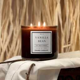 Vanilla Bean Soy Candle - Sweet Scented Candle, Clean Long-Lasting Wax Warm Bakery Aromatherapy Gift - thumbnail 2