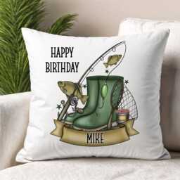 Fishing Gift, Personalised Cushion, Gift For Angler - thumbnail 2