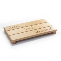 Peak Heritage?? Personalised Engraved Solid Oak Duck Board Bath Mat Shower Wooden - thumbnail 3
