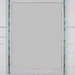 Custom Mosaic Wall Mirror, Large Decorative Rectangular Made To Order - thumbnail 3