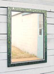 Custom Mosaic Wall Mirror, Large Decorative Rectangular Made To Order
