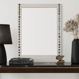 Custom Mosaic Wall Mirror, Large Decorative Rectangular Made To Order - thumbnail 2