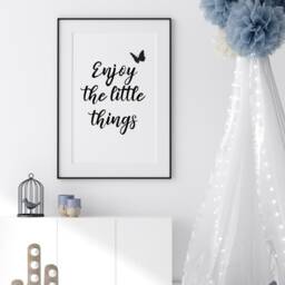 Quote Print - Enjoy The Little Things Motivational Positive - thumbnail 1