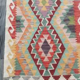 Handmade Wool Kilim Runner, Classic Artisan Afghan Turkish Persian Qashqai Moroccan Navajo Natural Flatweave Rug 248x81 cm - thumbnail 2