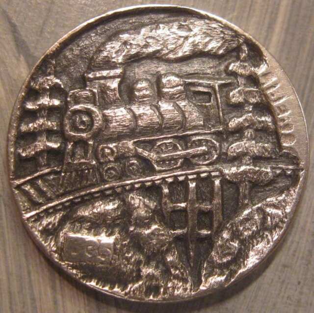 Deep Carved Hobo Nickel, Train Related #28