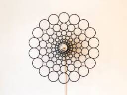 Halogen Wall Lamp Bubbles - Shadow Wooden Lampshade Silhouette
