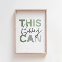 This Boy Can Print, Boys Bedroom Decor, Prints, Nursery Wall Art, Motivational Self Love Prints - thumbnail 1