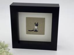 Siamese Cat Textile Picture, Small Lovers Gift, Sophie Allport Purrfect Design - thumbnail 1