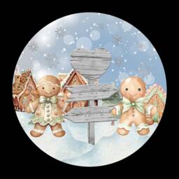 Personalised Family Bauble , Gingerbread Man Post Christmas Ornament Tree Decoration 2024 Gift - thumbnail 3