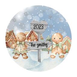 Personalised Family Bauble , Gingerbread Man Post Christmas Ornament Tree Decoration 2024 Gift - thumbnail 4