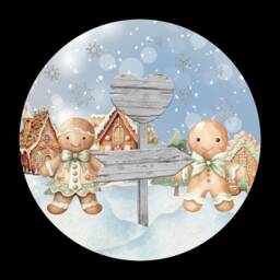 Personalised Family Bauble , Gingerbread Man Post Christmas Ornament Tree Decoration 2024 Gift - thumbnail 2