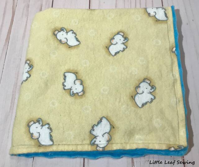 Lovey Blanket, Elephant Flannel Minky Blanket For Girl, Boy, Security Lovey Baby - image 1