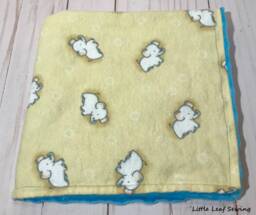 Lovey Blanket, Elephant Flannel Minky Blanket For Girl, Boy, Security Lovey Baby - thumbnail 1