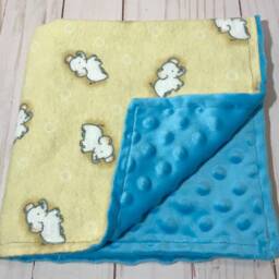 Lovey Blanket, Elephant Flannel Minky Blanket For Girl, Boy, Security Lovey Baby - thumbnail 2