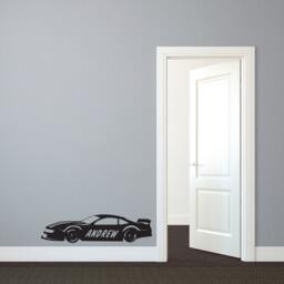 Personalized Race Car Go-Kart - Wall Decal Custom Vinyl Art Stickers - thumbnail 3