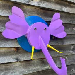 Eleanor Elephant Head Wall Sculpture African Animal Art - thumbnail 2