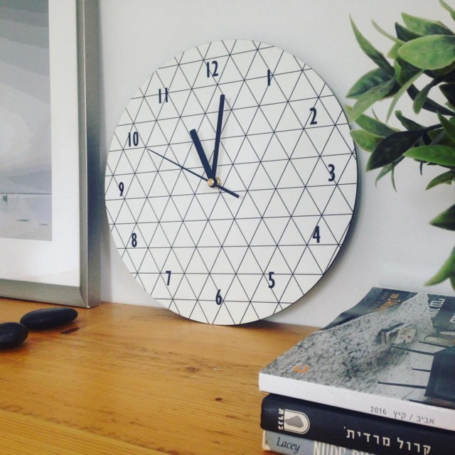 Geometric Lines Wall Clock, Minimalist Kids Room, Modern Minimalist, Art, Abstract Decor, Scandinavian Wall Decor - image 1