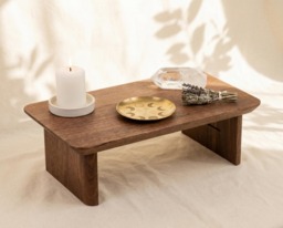 Wooden Altar Table For Tarot Readings, Engraved Card Stand, Custom Shelf, Oak Walnut Meditation Table, Sacred Space Decor
