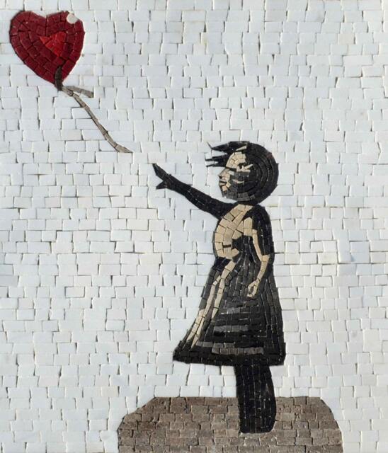 Girl With A Balloon - Banksy Mosaic Reproduction