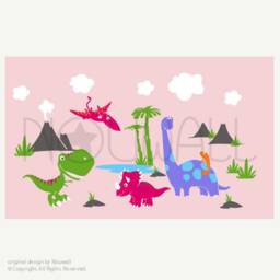 Dinosaurs Wall Decal Pterodactyl Triceratops T-Rex Sticker Art Graphic Room Decor - thumbnail 4