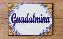 Italian House Number Plaque, Signs For Home, Personalized Tile, Ceramic House Sign, Hand Painted Name Address - thumbnail 1
