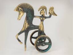 Bronze Athena Chariot Statue, Ancient Greek Goddess Sculpture, Handmade Mythology Art, Museum Replica, Home Decor