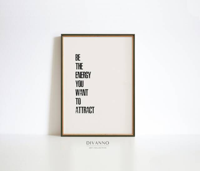 Law Of Attraction Print Inspirational Quote Wall Art - image 1
