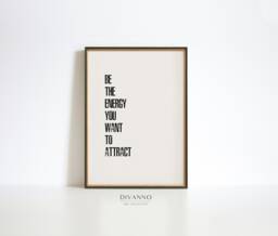 Law Of Attraction Print Inspirational Quote Wall Art - thumbnail 1