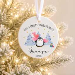 Personalised Baby's First Christmas Bauble, My Ornament, Baby Keepsake Gift, 2026 Decoration - thumbnail 2