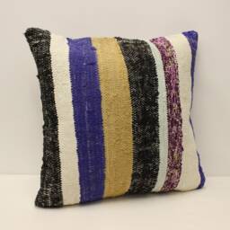 Vintage Kilim Pillow Covers Boho Big Pillow 20x20 in 50x50 cm Bohemian Cushion Handmade Pillows Sofa 4Ef-471 - thumbnail 2