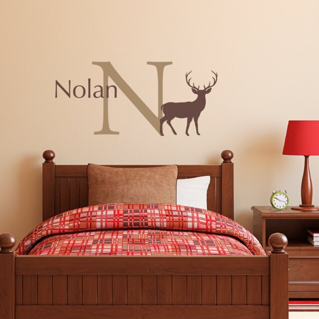 Buck Wall Decal Set - Personalized Decor Hunter Gift - image 1