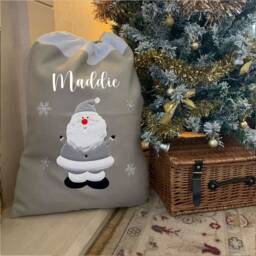 Personalised Christmas Stocking Sack For Children Pets Kids First - Reindeer Santa Penguin Snowman Xmas Eve Gift Idea - thumbnail 3