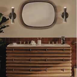 Modern Handmade Brass - Cone Wall Sconce Light Bathroom Vintage Style Stilnovo Lamp 2-Light - thumbnail 2
