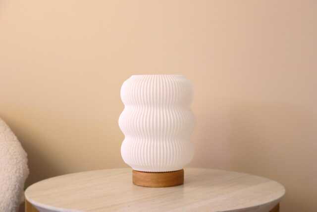 Mika Oak Table Lamp 3D Printed Modern Mushroom Lantern - image 1