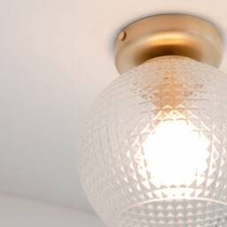 Diamond Glass Flush Ceiling Light - thumbnail 3