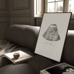 Foil Baby Ultrasound Print Rose Gold Keepsake, Dad-To-Be Gift - thumbnail 3