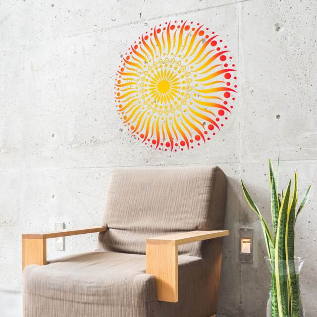 Summer Mandala Stencil Mandala Wall Art Yoga #102