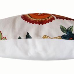Hothouse Flowers Linen Throw Pillow Cover Schumacher Botanical Print - thumbnail 3